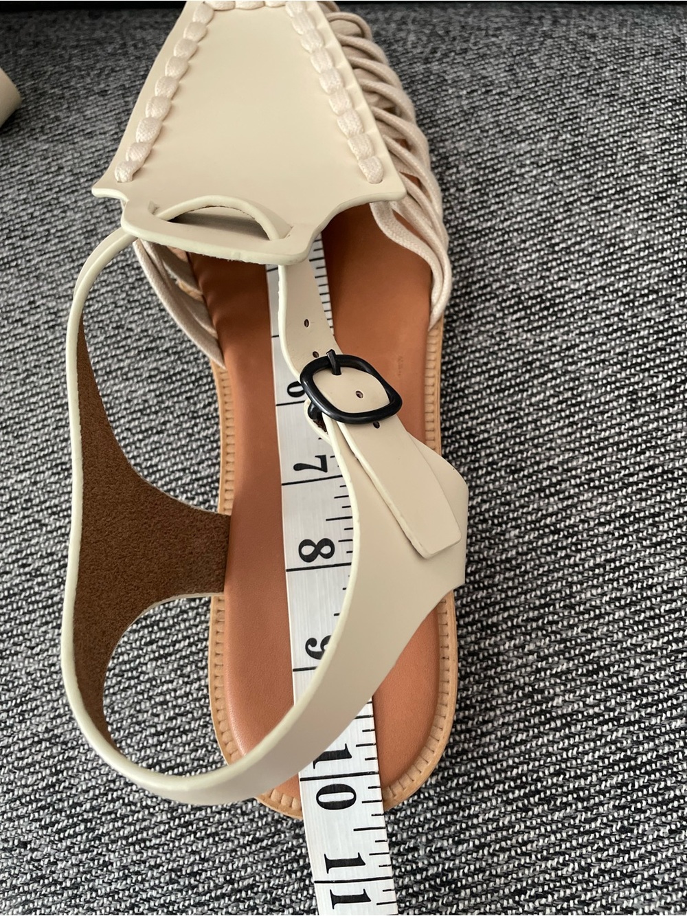 NWT Hereu ALARO square toe caged sandals cream 40 - Picture 9 of 13